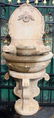 Cast stone wall fountain