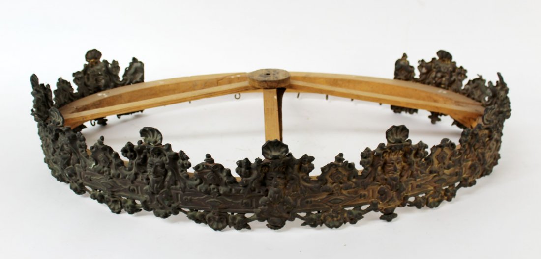 Antique embossed copper oval canopy (1 of 5)