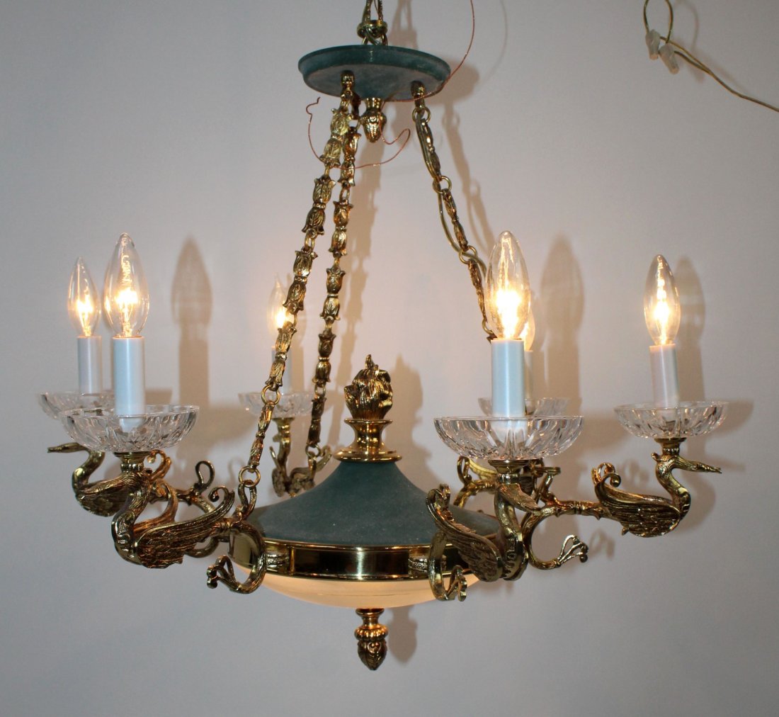 Empire style 6 arm chandelier (1 of 4)