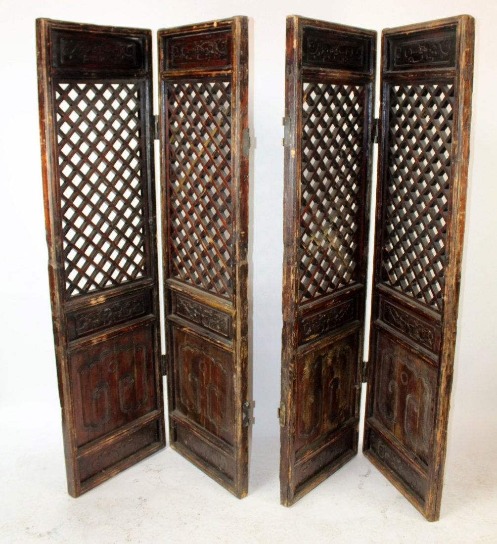 Pair of Chinese pierce carved screens (1 of 5)