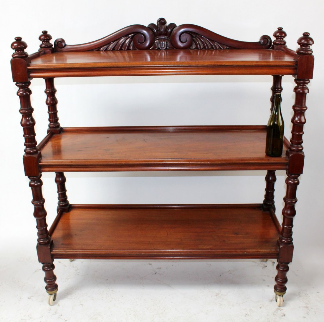 English mahogany tiered butler stand (1 of 5)