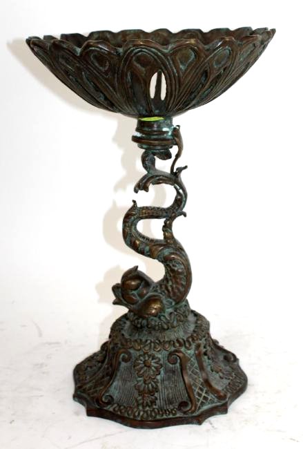 Maitland Smith verdigris bronze compote (1 of 6)