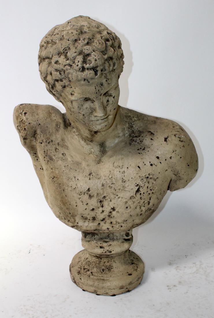 Cast faux stone classical male bust (1 of 5)