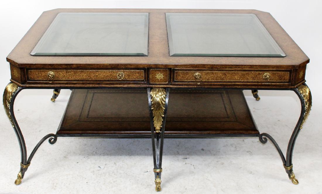 Maitland Smith cocktail table with vitrines (1 of 8)