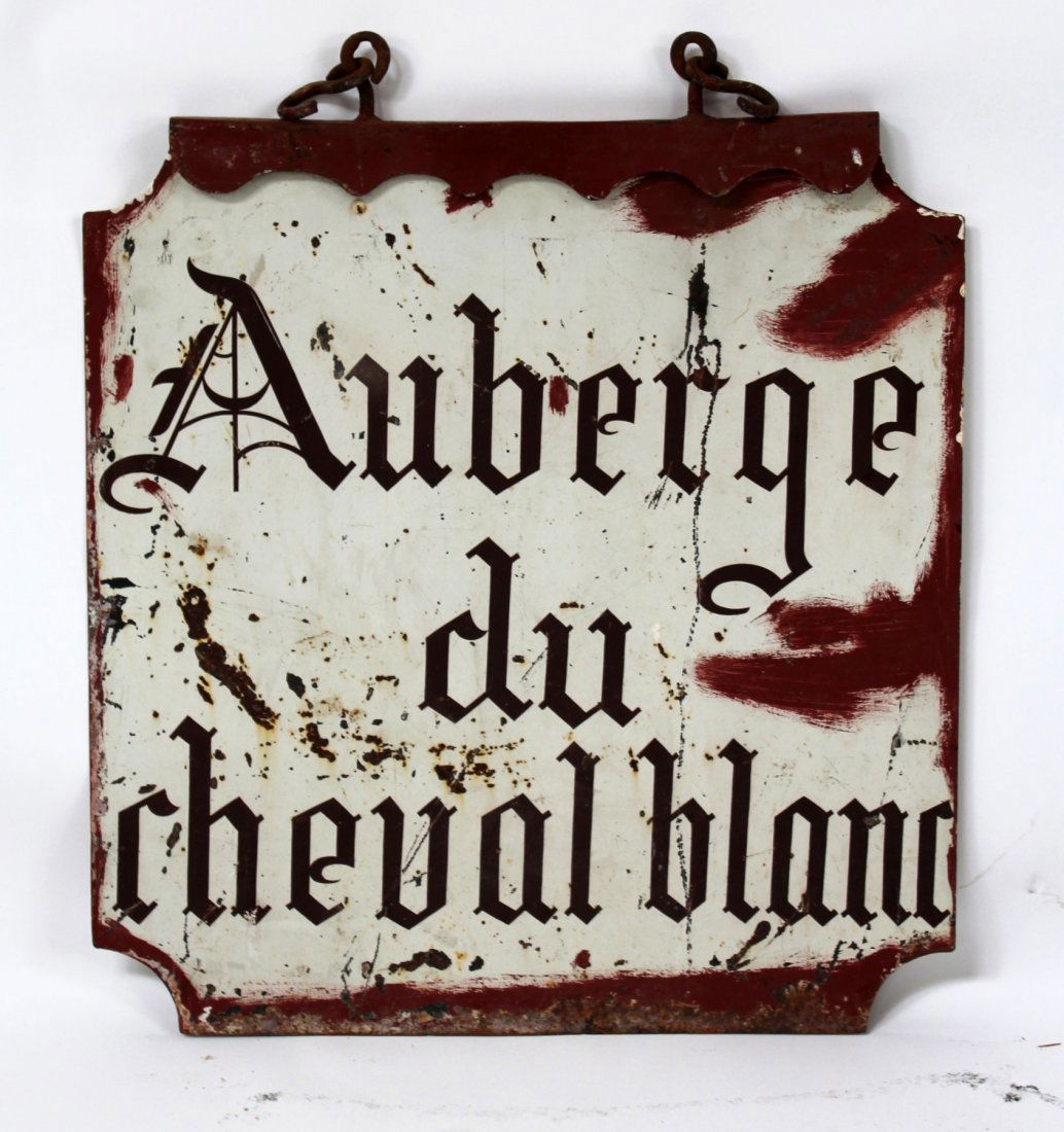 French hotel sign "Auberge du Cheval Blanc" (1 of 4)