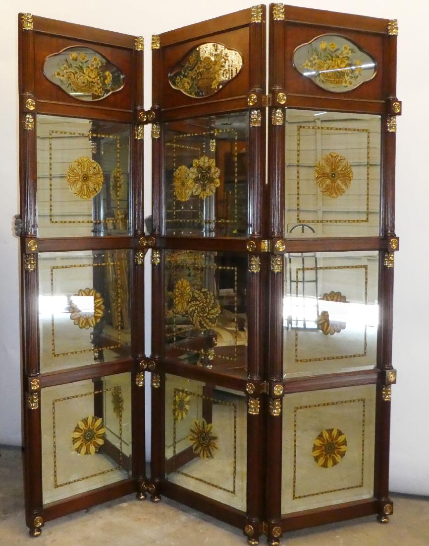 Maitland Smith mirrored 3 panel screen (1 of 6)