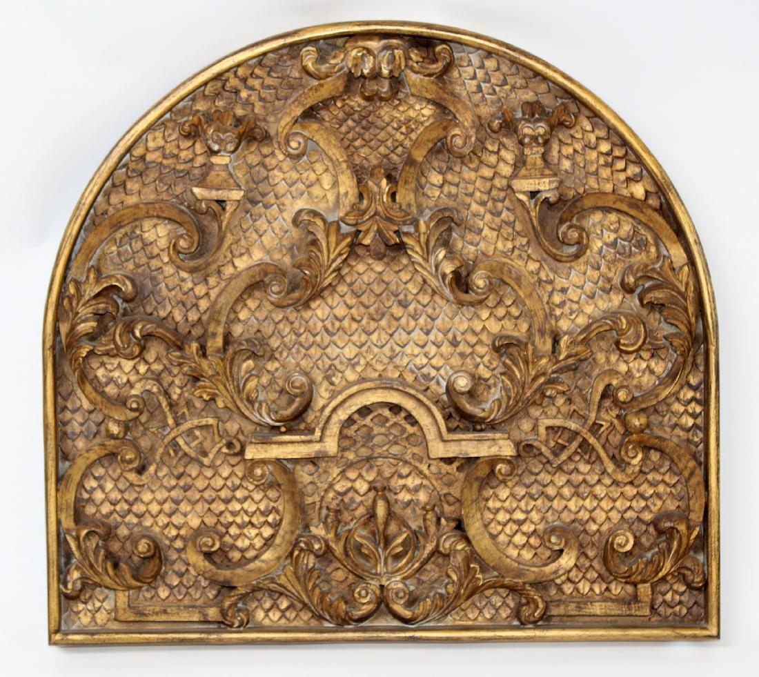 John Richard arch top decorative gilt panel (1 of 2)