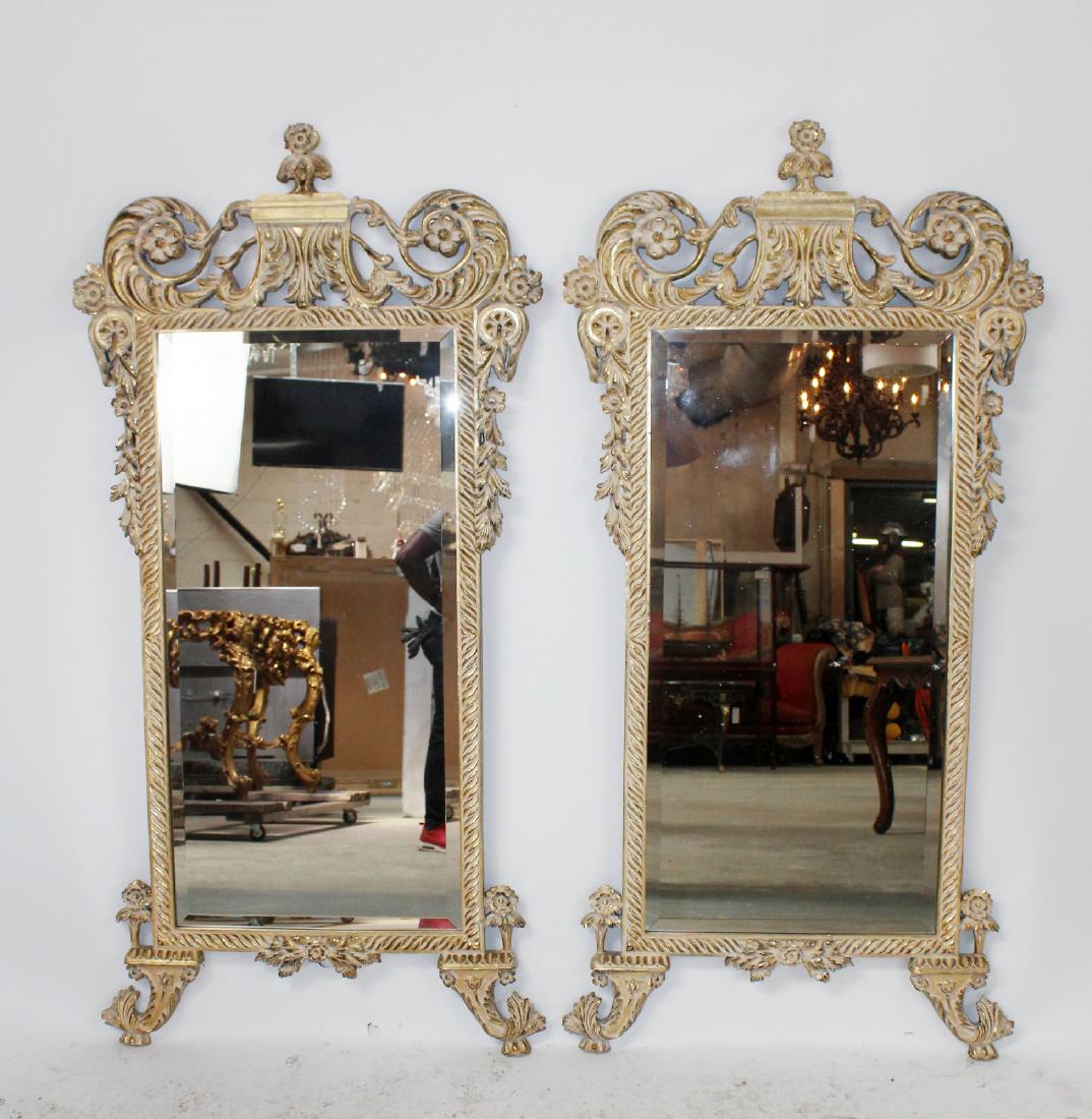 Pair of John Richard acanthus stylized mirrors (1 of 4)