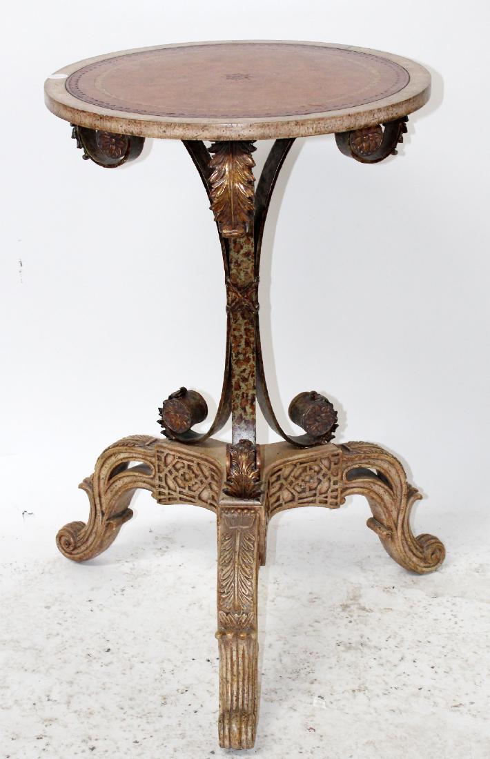 Maitland Smith scrolled iron side table (1 of 4)