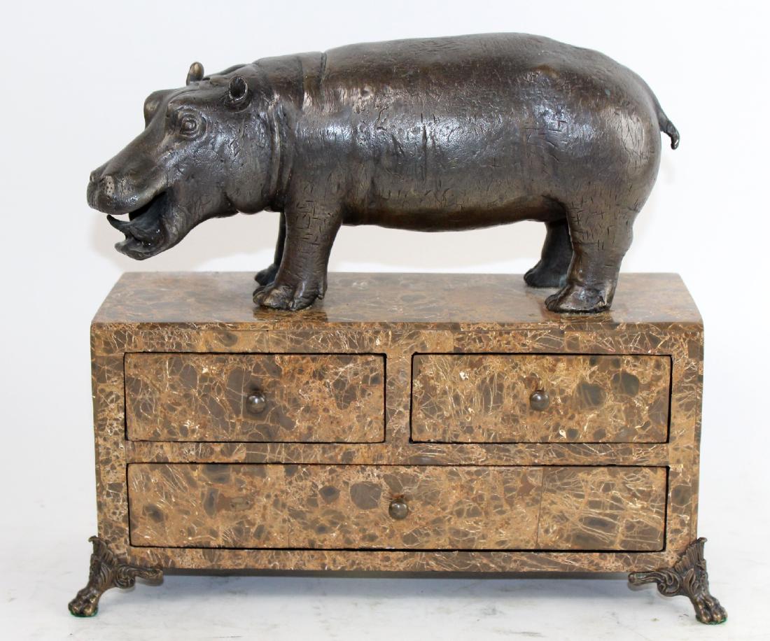 Maitland Smith faux marble jewelry box (1 of 4)