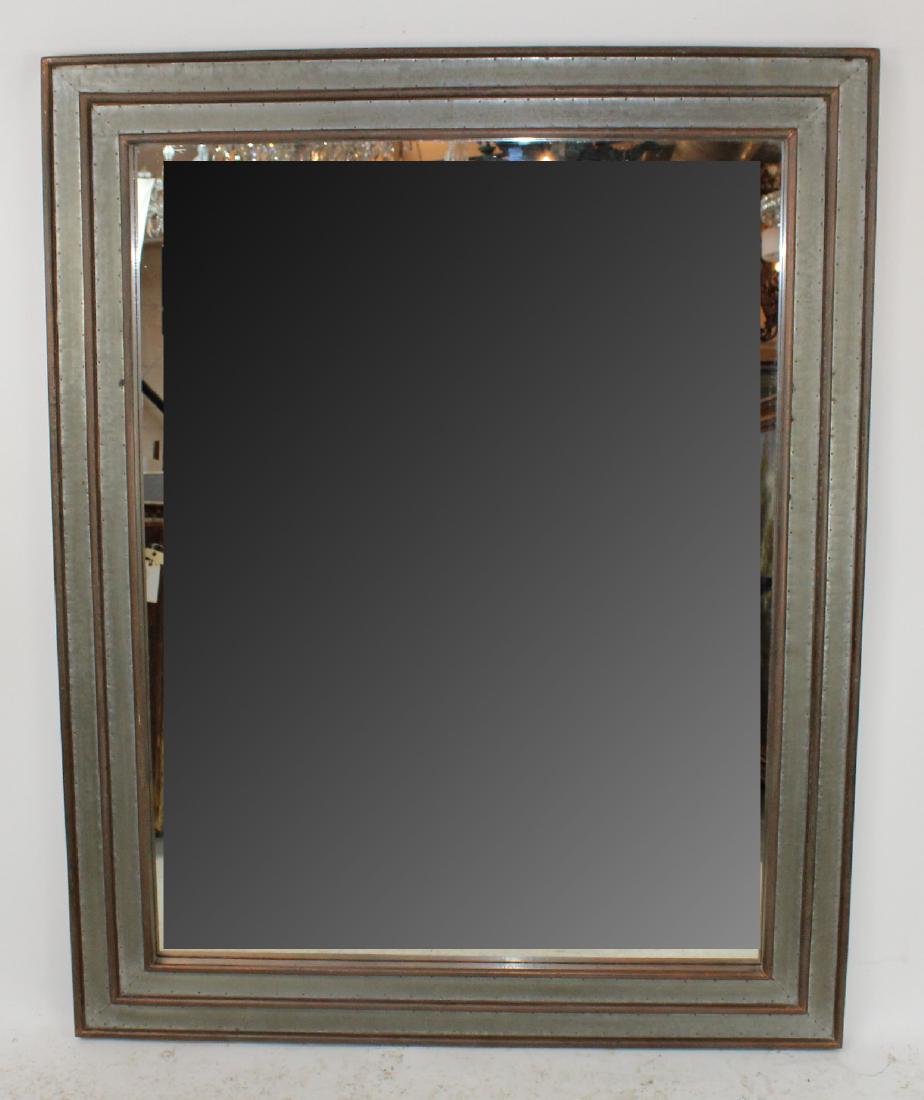 Zinc and copper over wood framed mirror (1 of 5)
