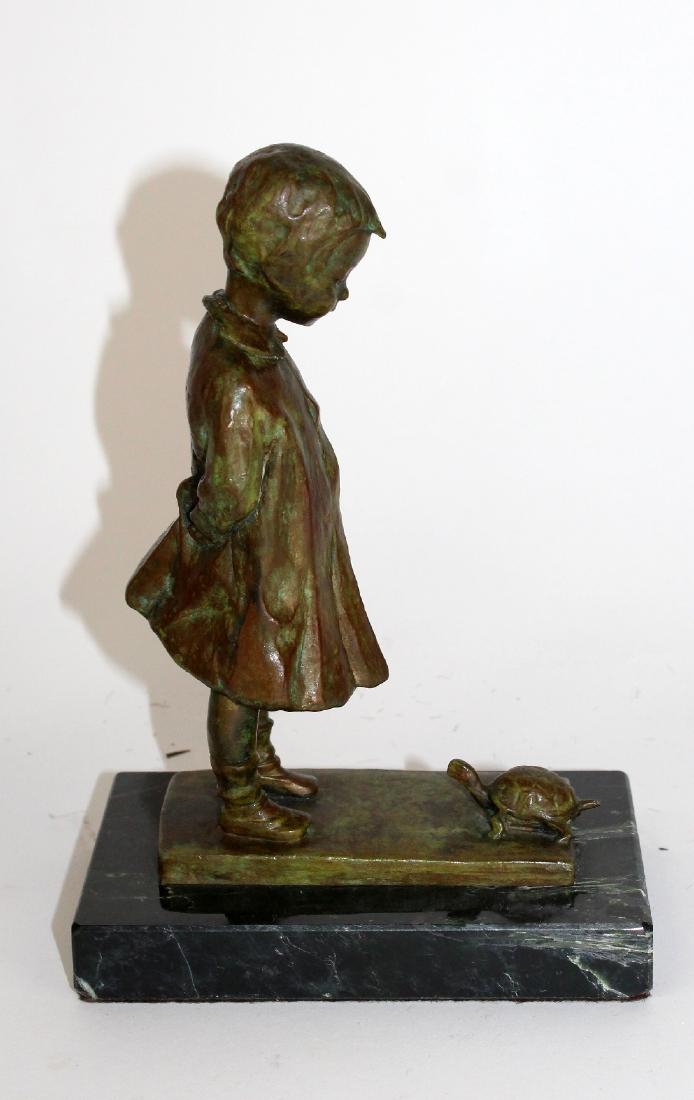 Martha Jackson Cornwell bronze girl with turtle (1 of 3)