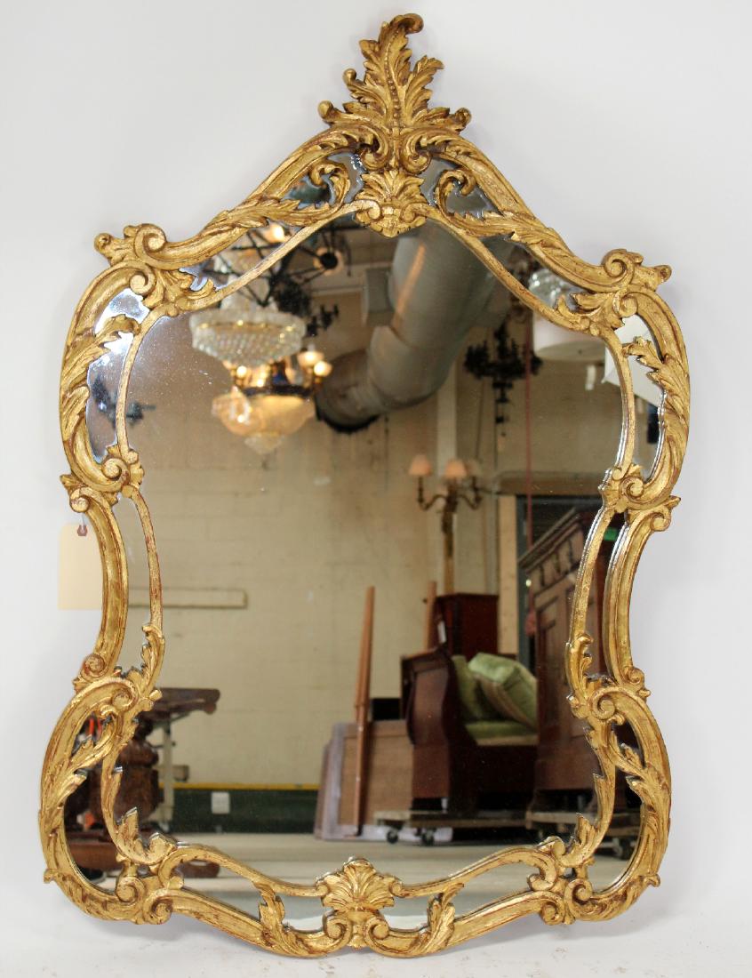 French Louis XV gilt mirror (1 of 3)