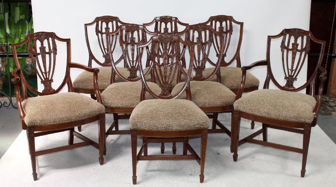 8 Hepplewhite chairs in mahogany (1 of 5)
