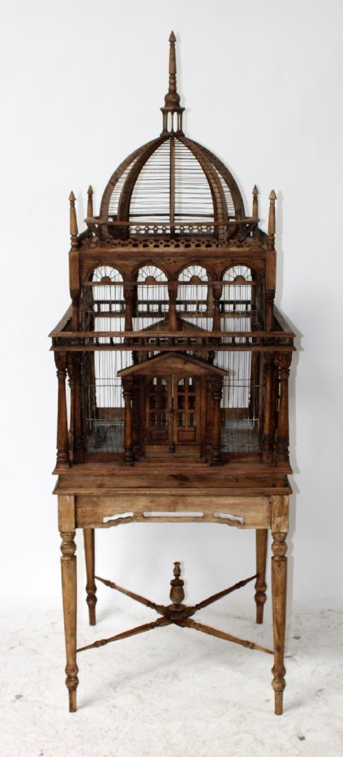 Grand architectural birdcage on stand (1 of 5)