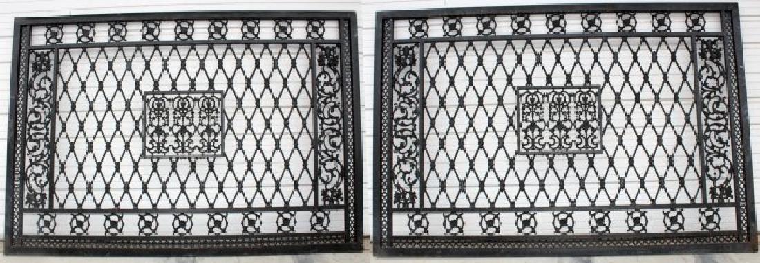Pair of hand forged iron entry gate panels (1 of 3)
