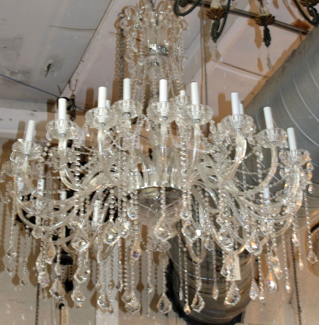 30 light tiered crystal chandelier (1 of 4)
