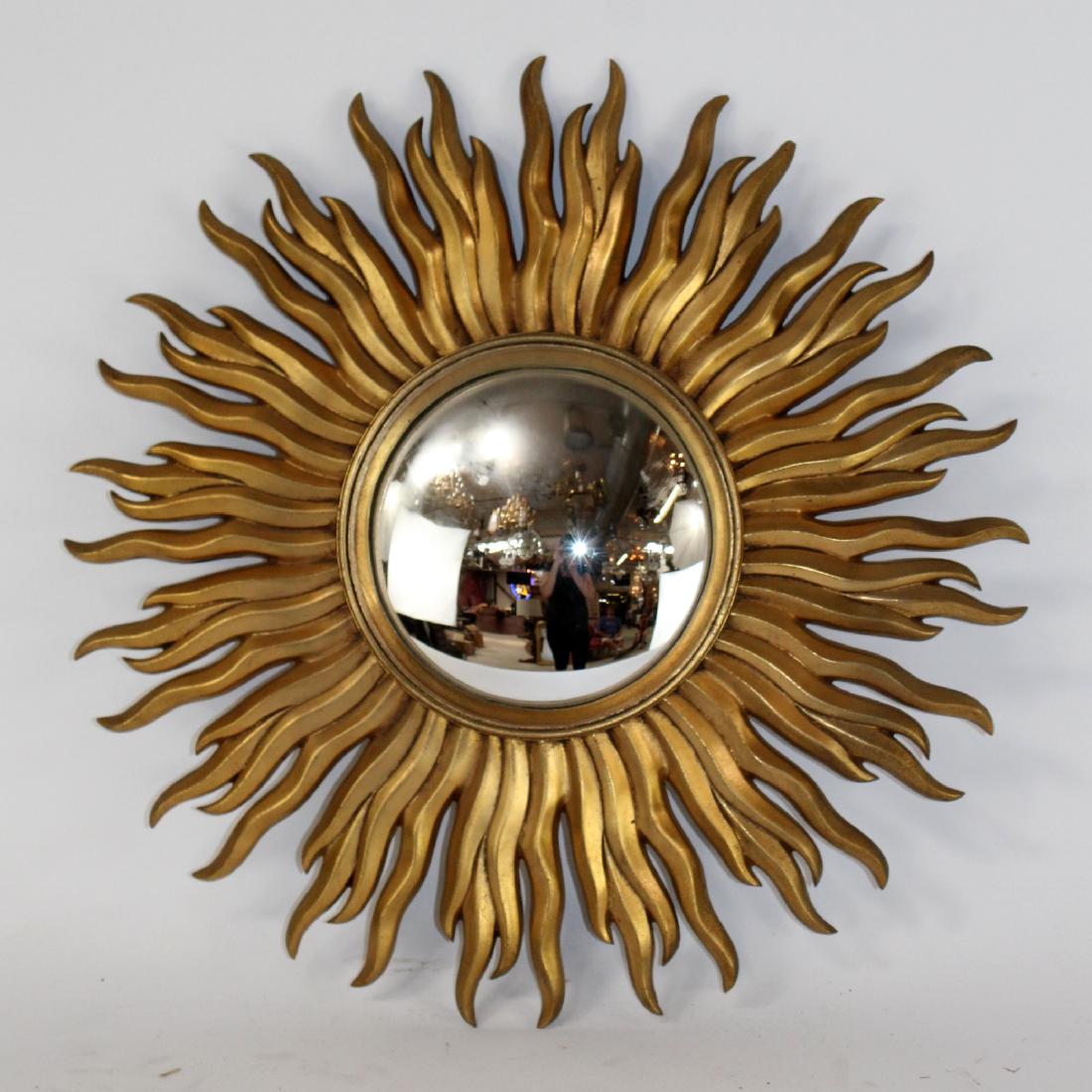 Vintage French cast sunburst mirror (1 of 4)