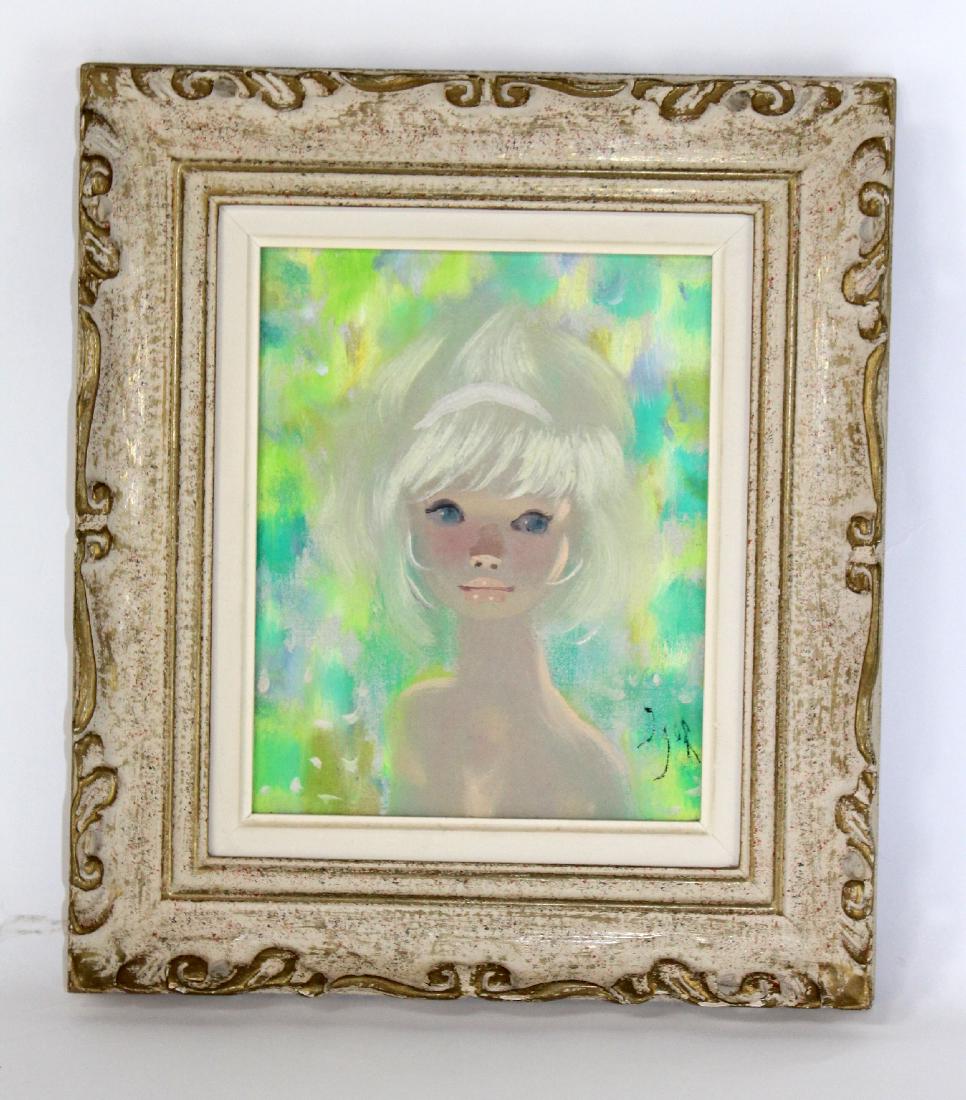Pantuhoff IGOR oil on canvas depicting young woman: Pantuhoff IGOR oil on canvas depicting young woman. signed lower right Igor. 9 /8"h x 7 5/8"w