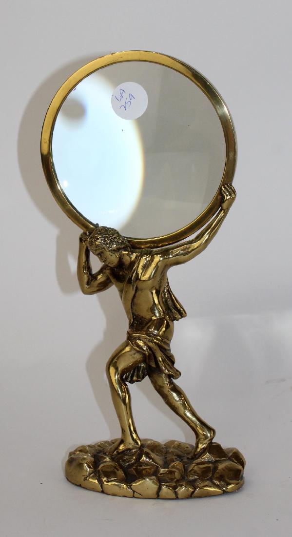 Maitland Smith Atlas figure with magnifying glass: Maitland Smith Atlass figure with magnifying glass 11"j x 5 1/2"w