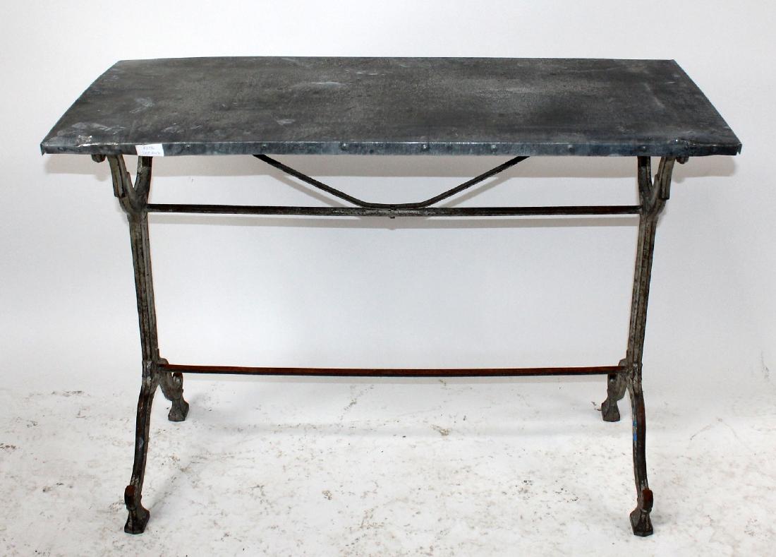French bistro table with zinc top (1 of 4)