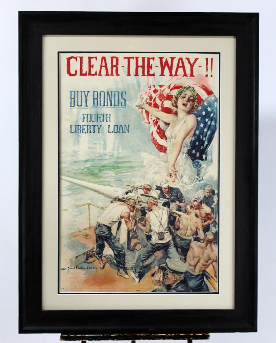 Vintage framed War bonds poster (1 of 5)