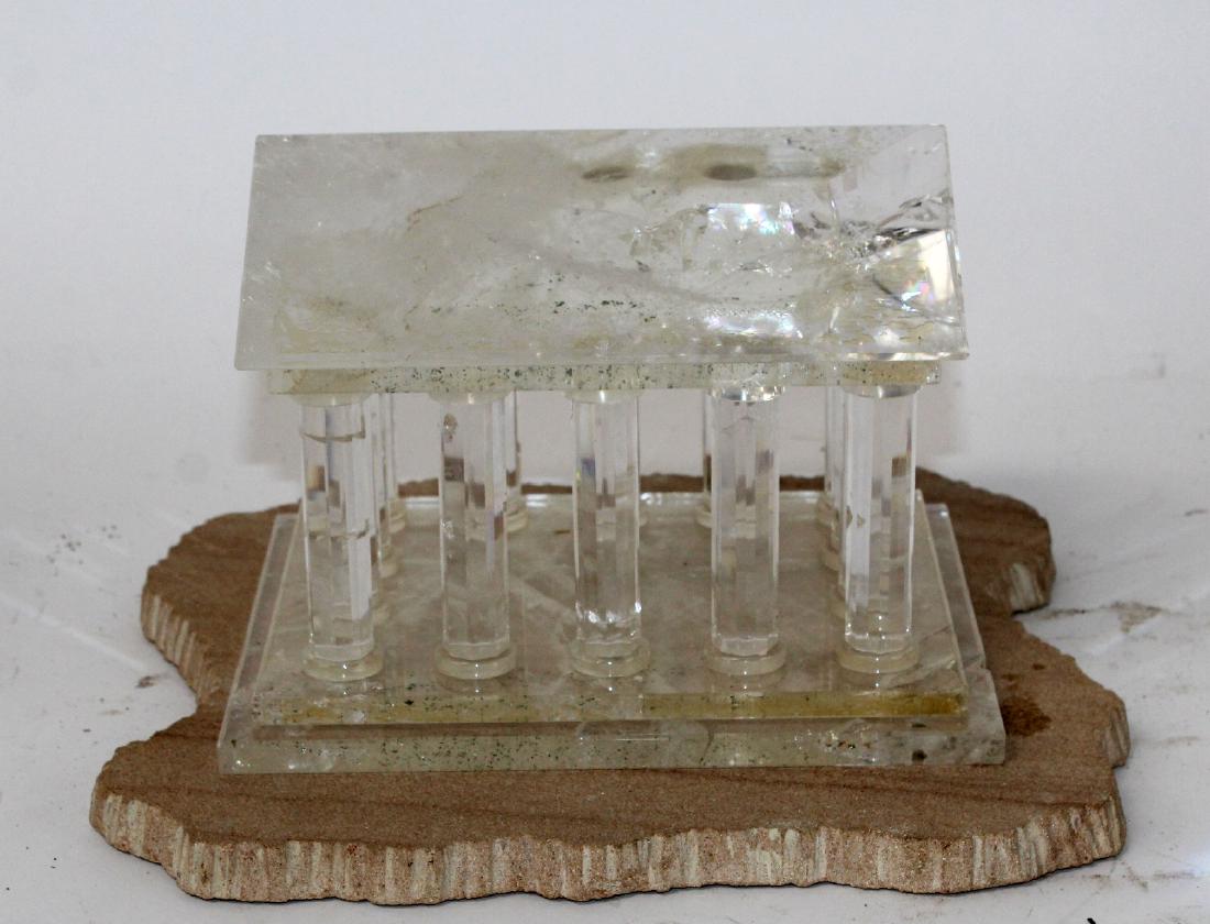 Crystal model depicting Greek ruins: Crystal model depicting Greek ruins. 6 1/4"H X 10 3/4"W X 10 3/4"d