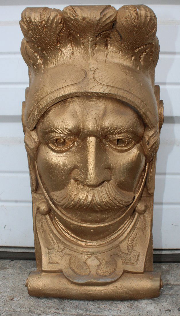 Painted Cast Plaster Figural Corbel (1 of 3)