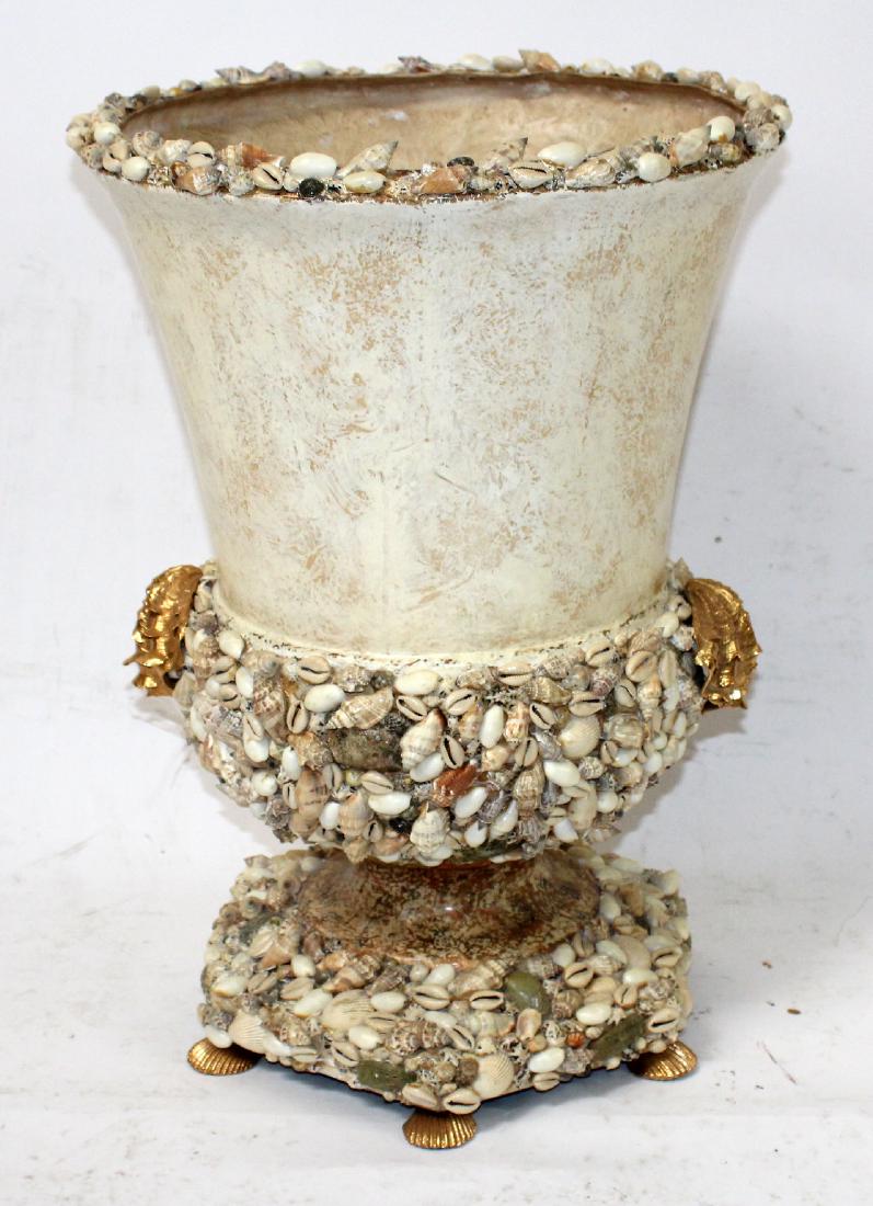 Campana form urn with shells (1 of 5)