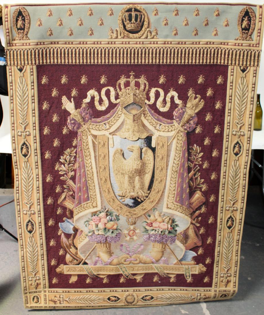 Machine made tapestry with focal eagle (1 of 5)