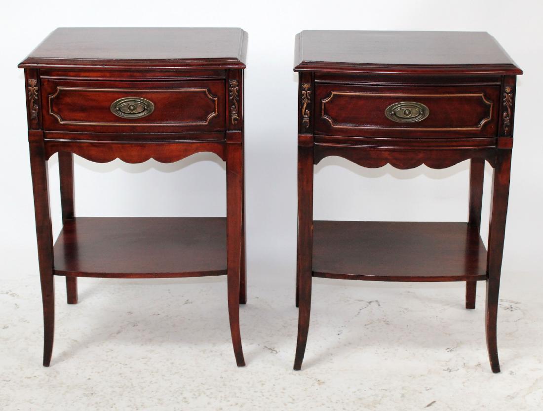 Pair American mahogany end tables (1 of 5)