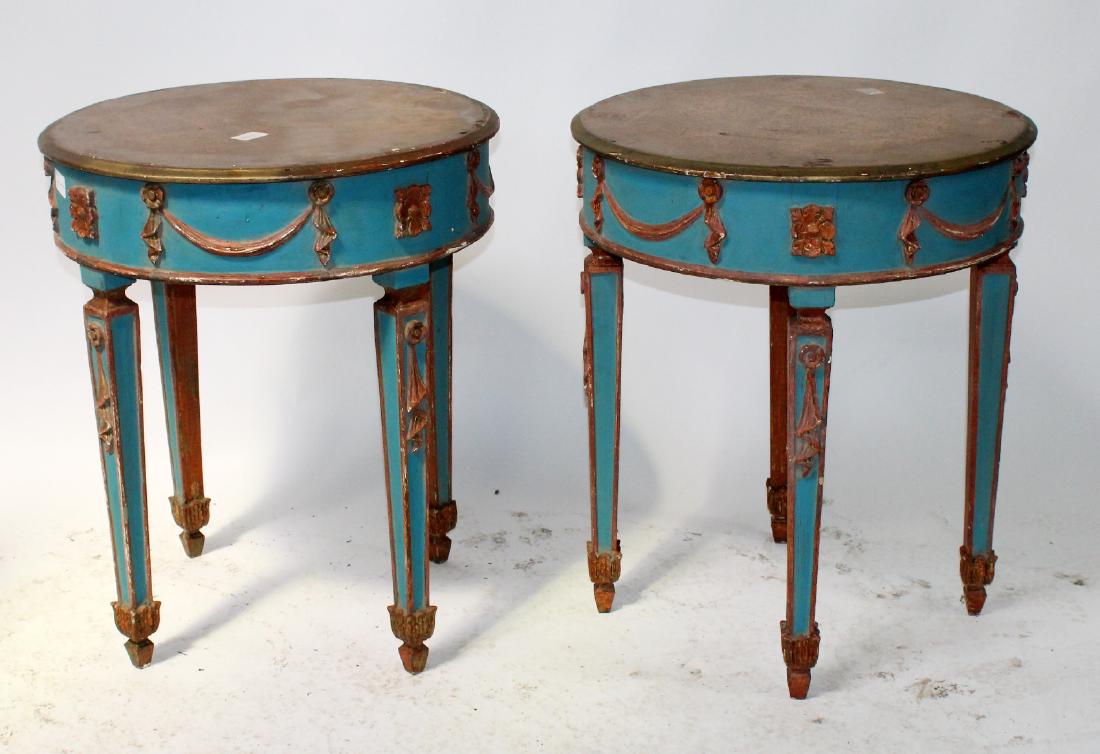 Pair of French Louis XVI style side tables (1 of 6)