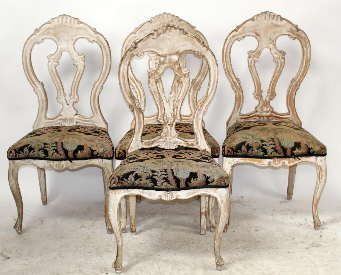 Set of 4 Italian painted chairs (1 of 5)