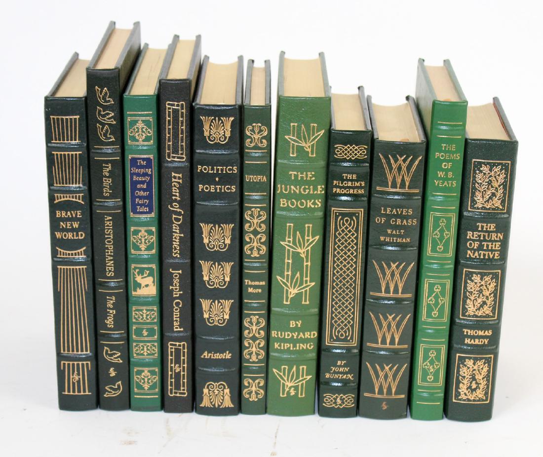 Lot of 11 Easton Press green leather books (1 of 3)