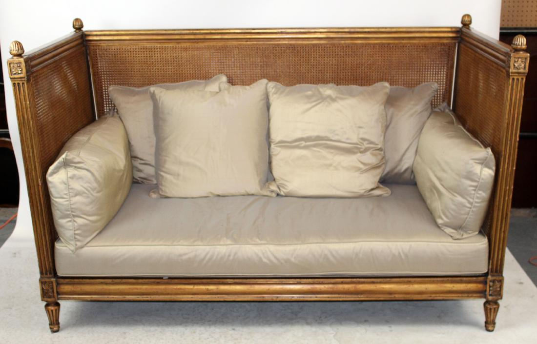 Louis XVI style high back cane sofa (1 of 6)