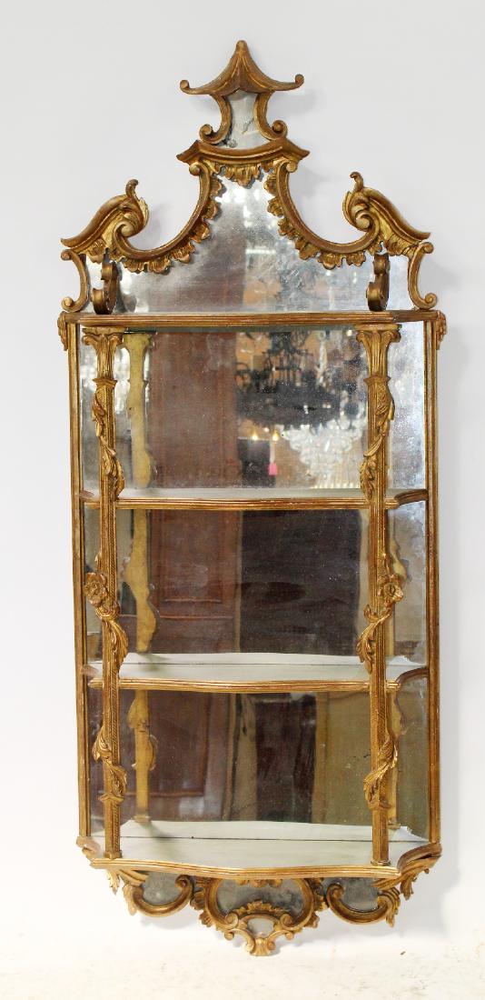 Italian Chippendale giltwood wall shelf (1 of 5)