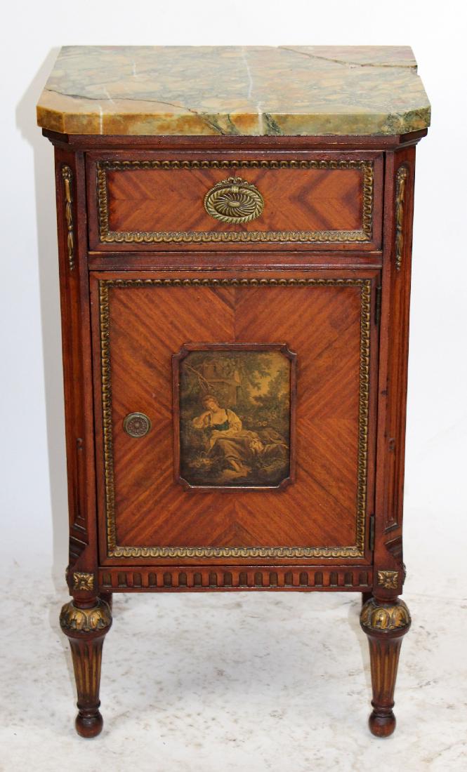 Louis XVI style painted end table (1 of 7)