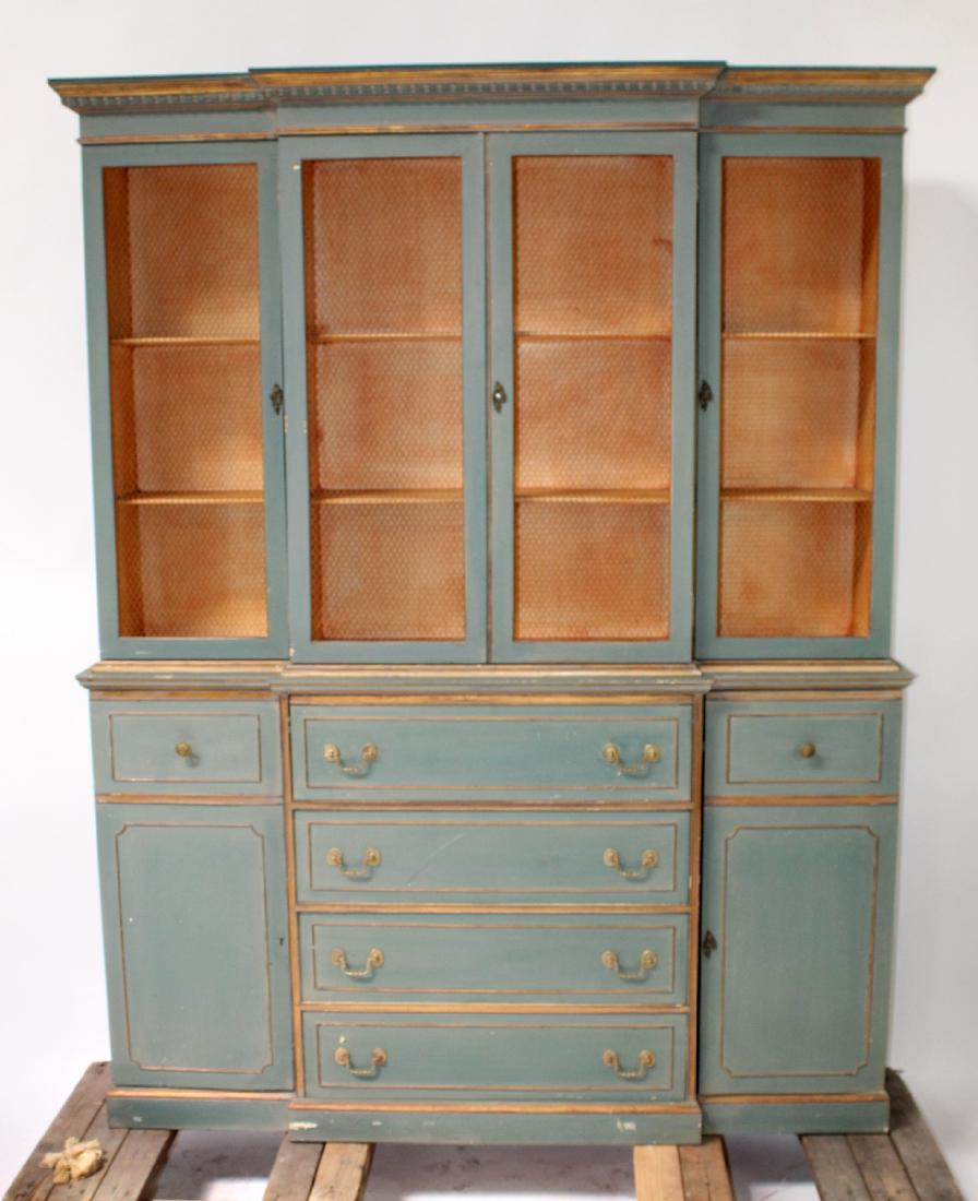 Neo-classical 4-door breakfront bookcase (1 of 6)