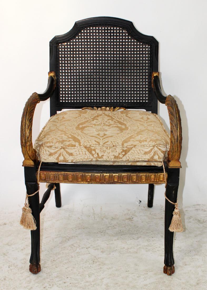 French Empire black & gold armchair (1 of 5)