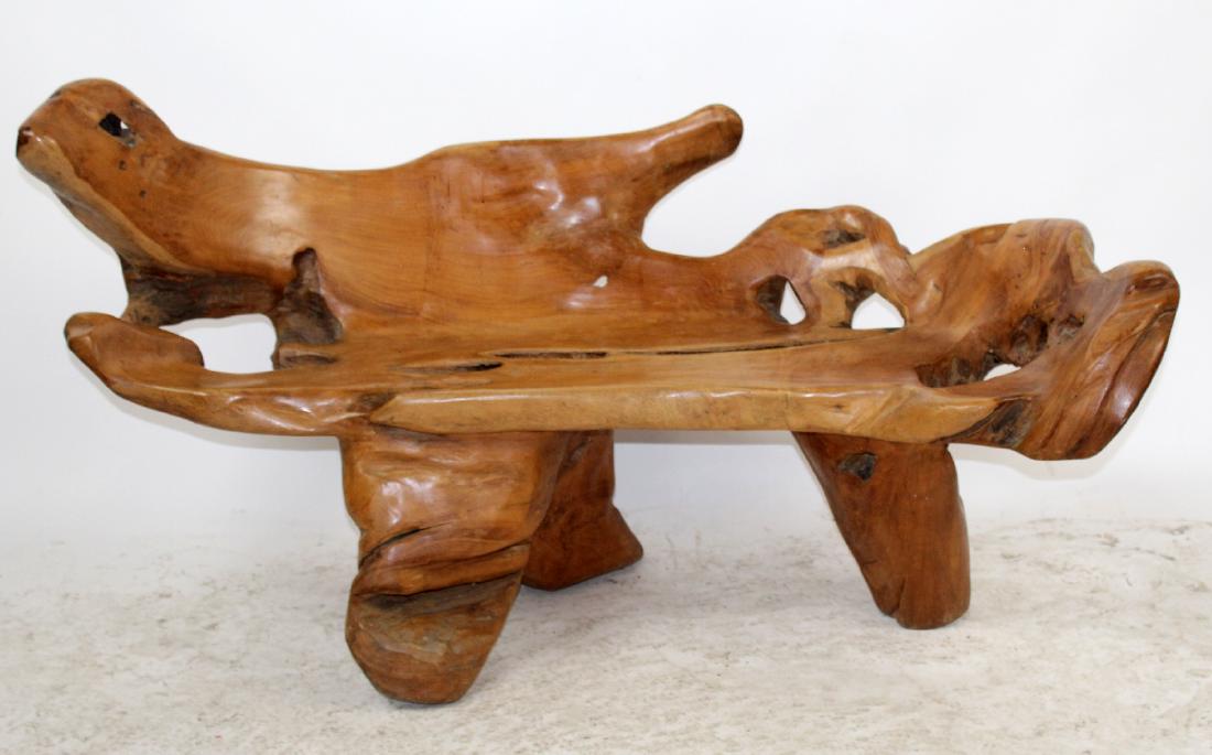 Teak root bench (1 of 5)