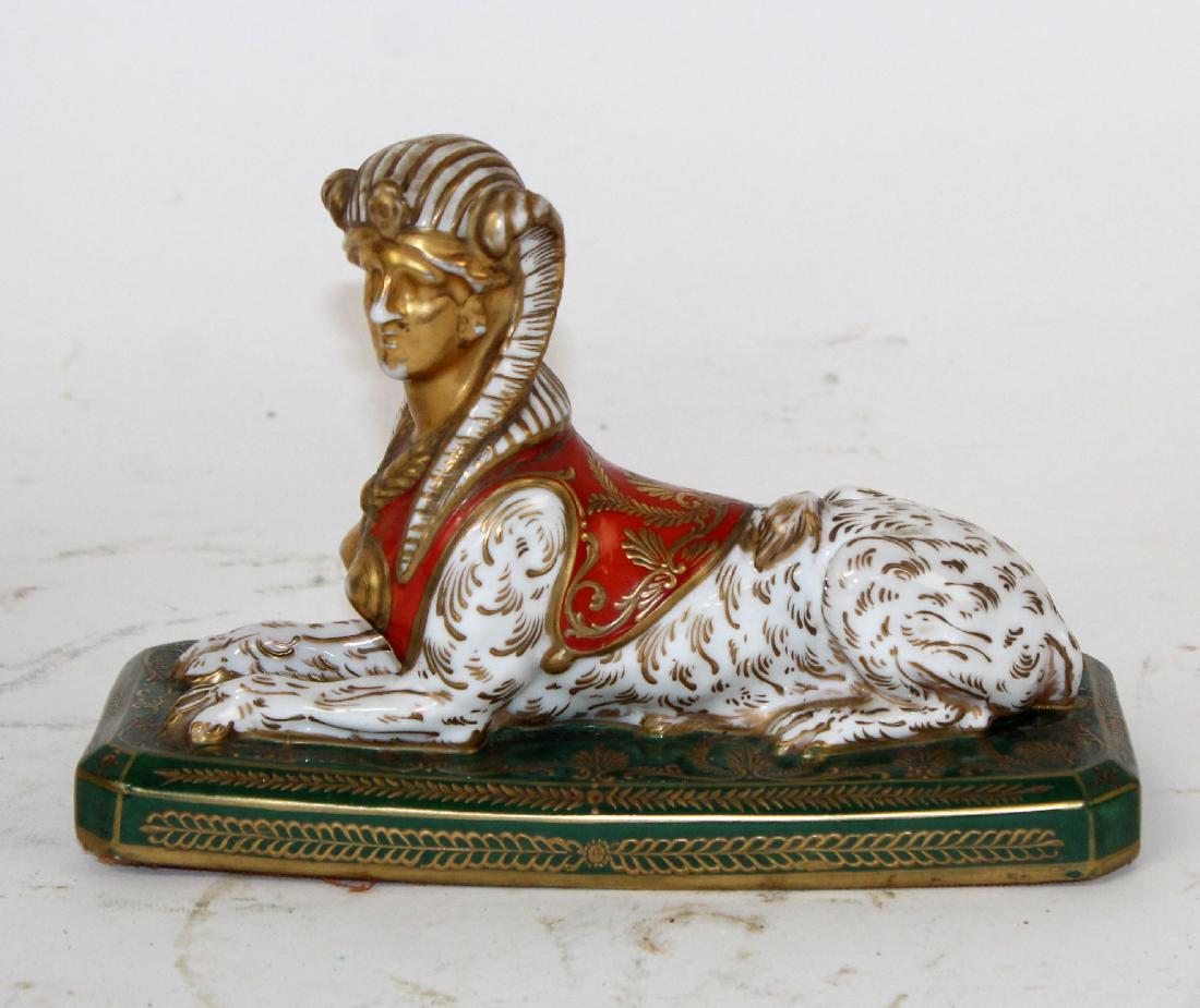 Capodimonte porcelain sphinx figurine (1 of 5)