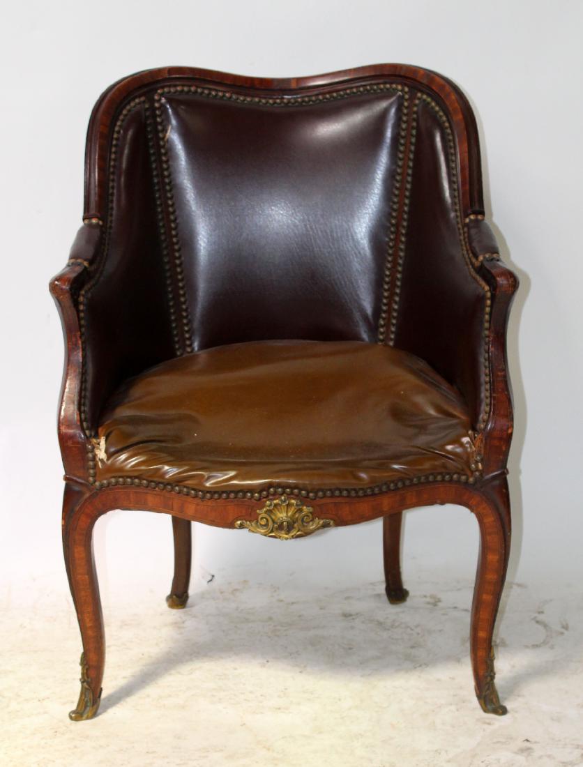 Louis XV style curved back armchair (1 of 4)
