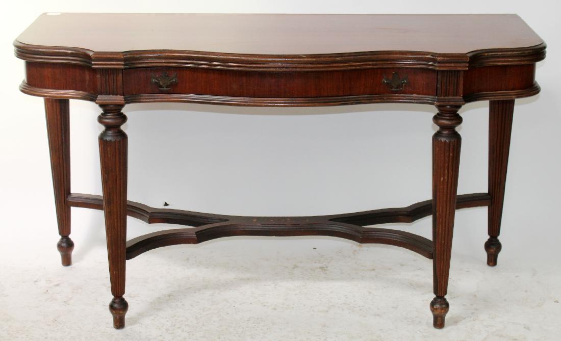 American mahogany flip top console table (1 of 5)