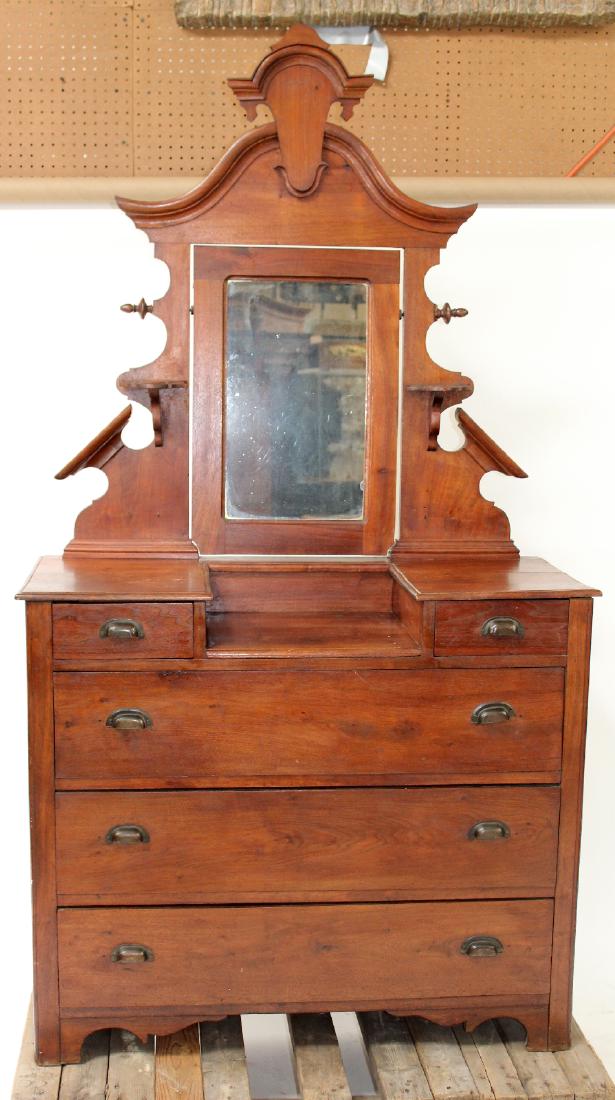 American Victorian chest with mirror (1 of 4)