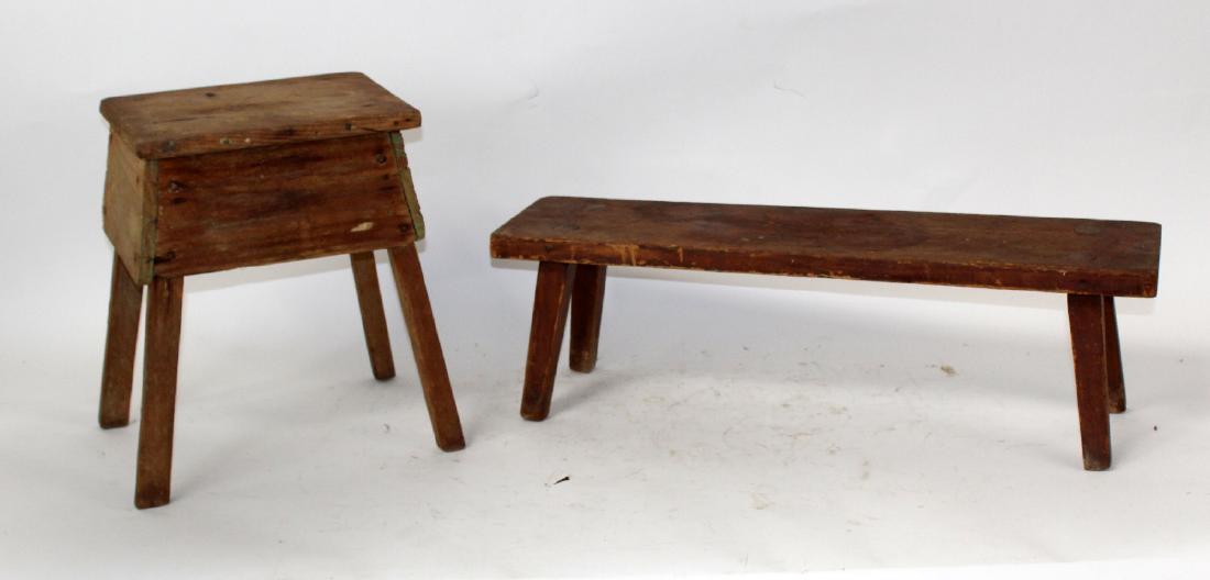 2 American primitive stools (1 of 5)