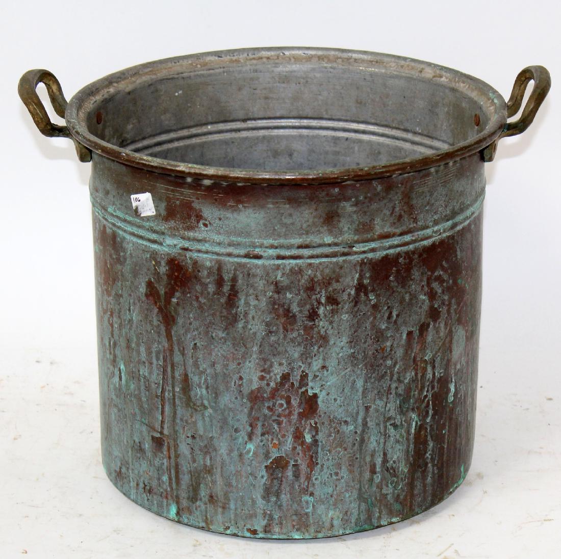 Antique copper bucket with handles (1 of 3)