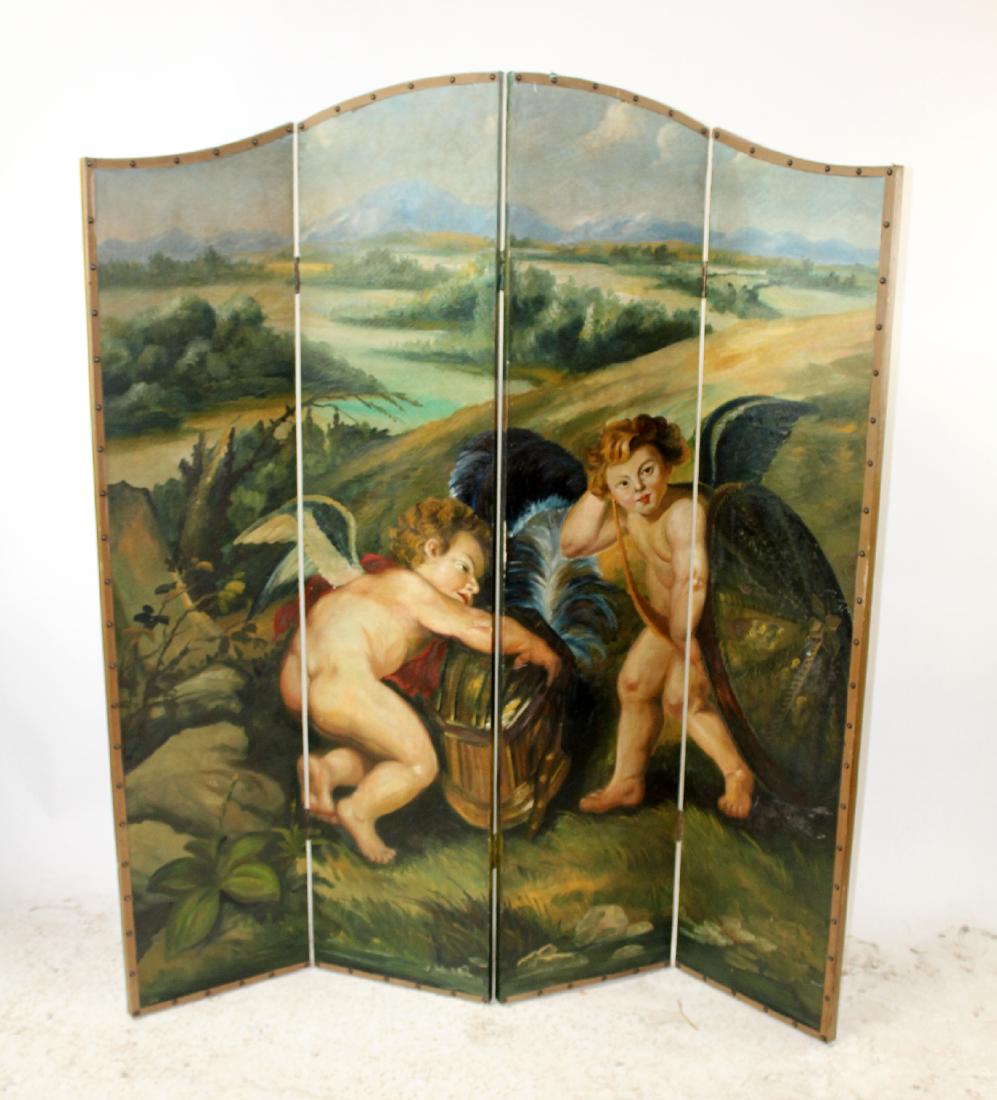 4-panel hand painted screen (1 of 7)