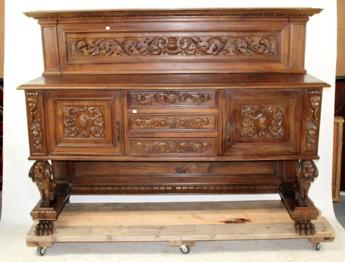 Italian Renaissance sideboard with lions (1 of 6)
