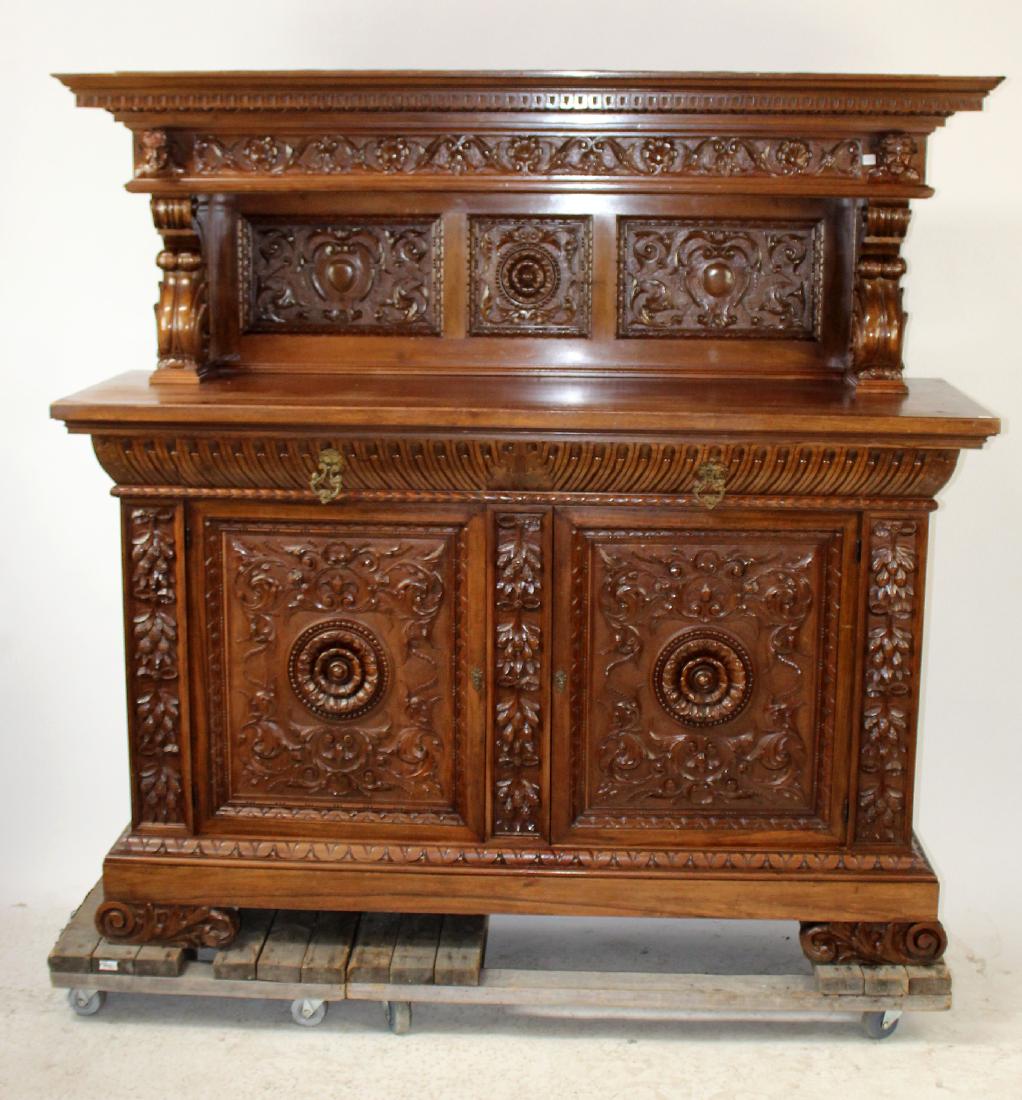 Italian Renaissance carved walnut server (1 of 6)