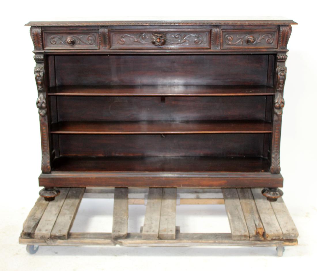 Italian Renaissance open shelf bookcase (1 of 6)
